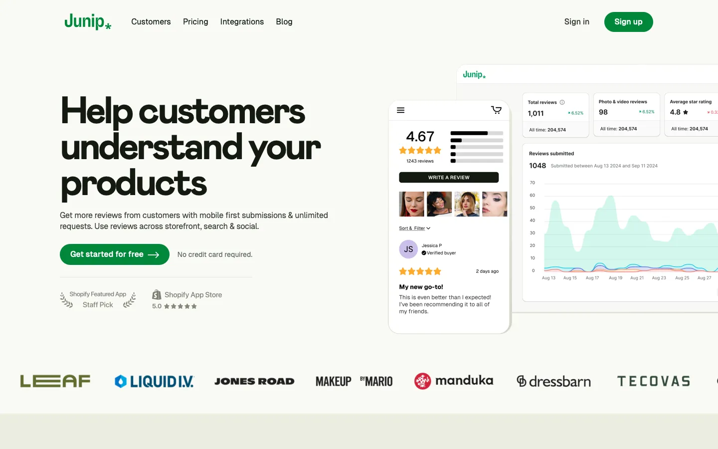 junip.co - Landing Screenshot Preview