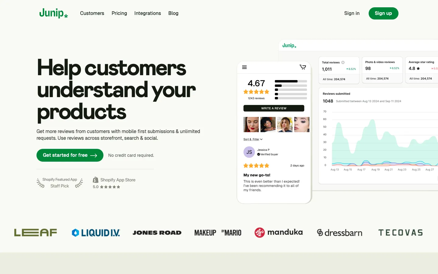 junip.co - Landing Screenshot Preview