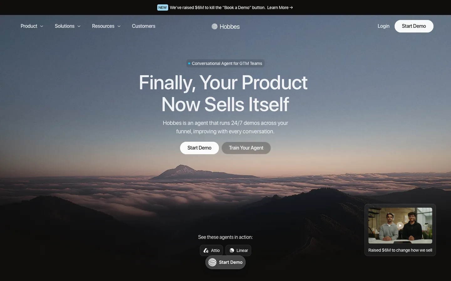 hihobbes.com - Landing Screenshot Preview