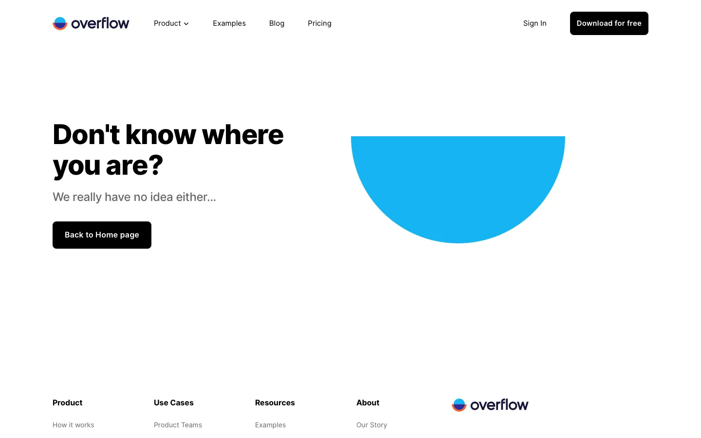 overflow.io - 404 Screenshot Preview
