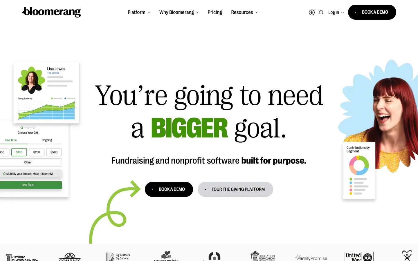 bloomerang.co - Landing Screenshot Preview