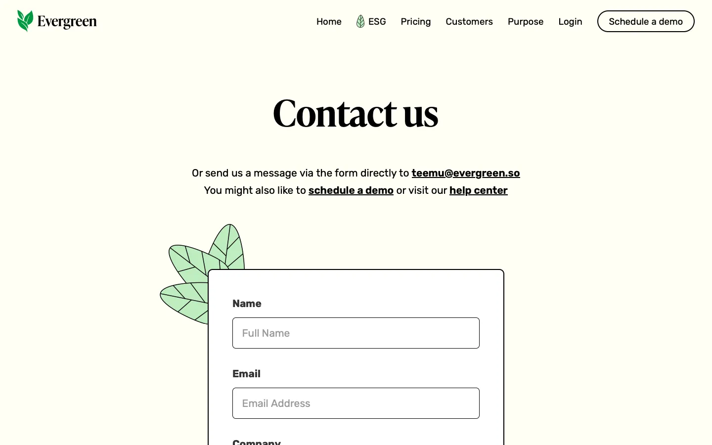 evergreen.so - Contact Screenshot Preview