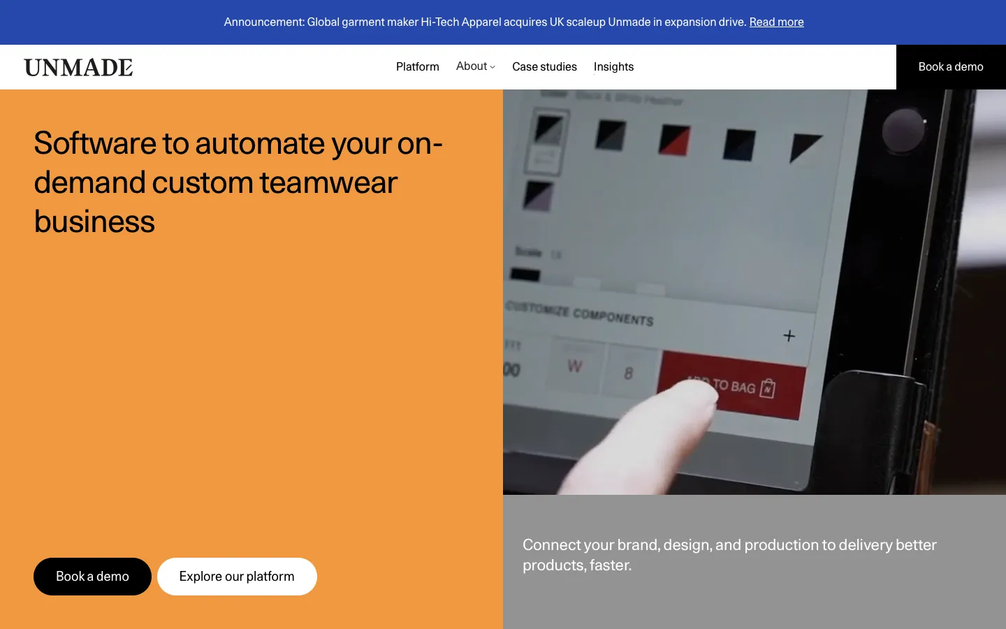 unmade.com - Landing Screenshot Preview