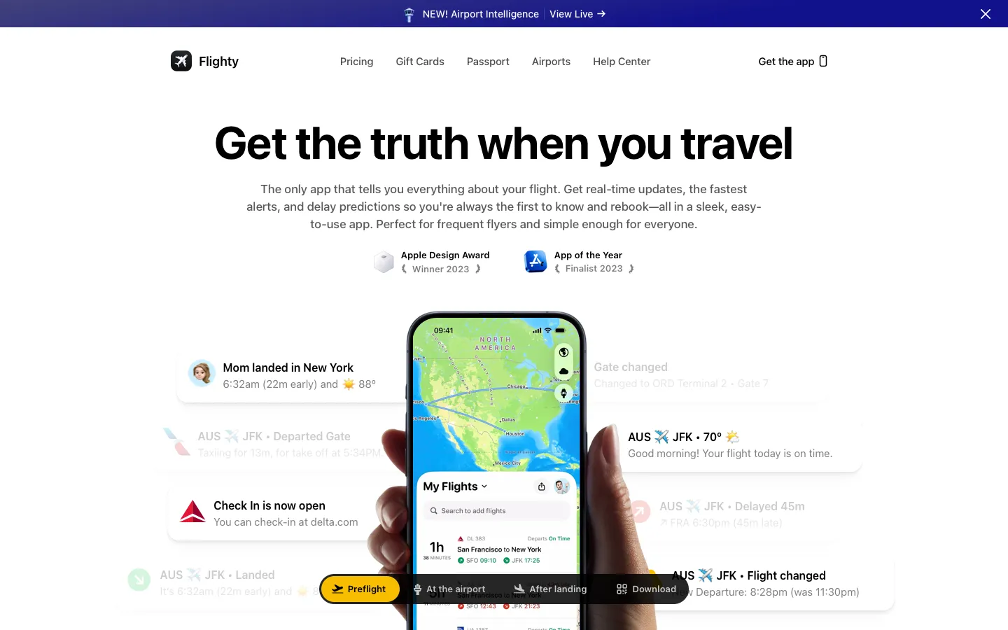flighty.com - Landing Screenshot Preview