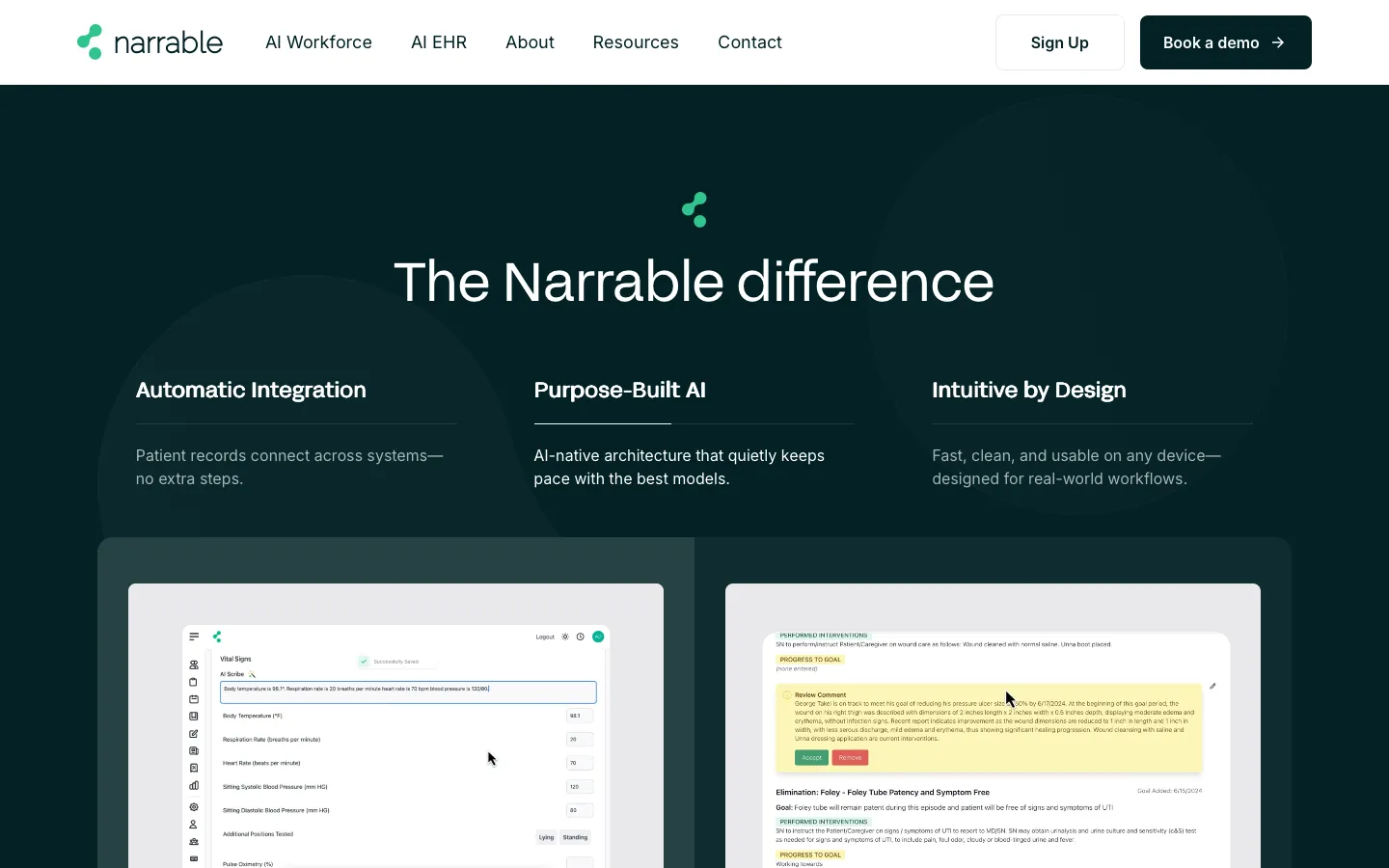 narrablehealth.com - Landing Screenshot Preview