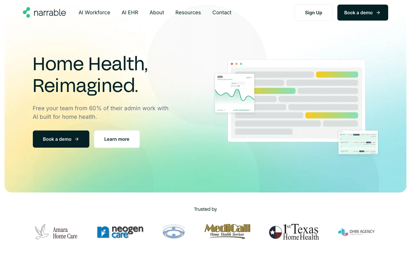 narrablehealth.com - Landing Screenshot Preview