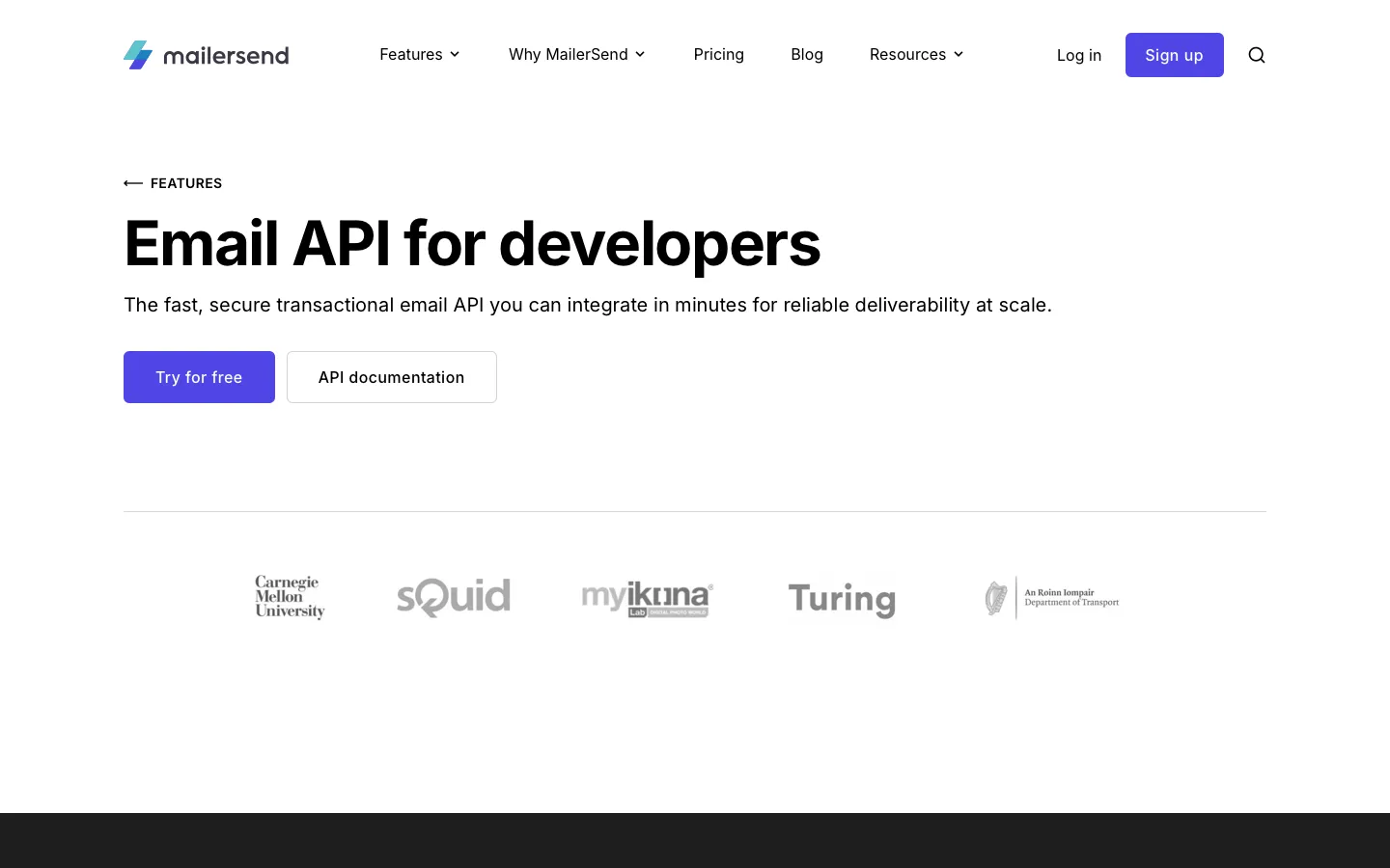 mailersend.com - Product Screenshot Preview