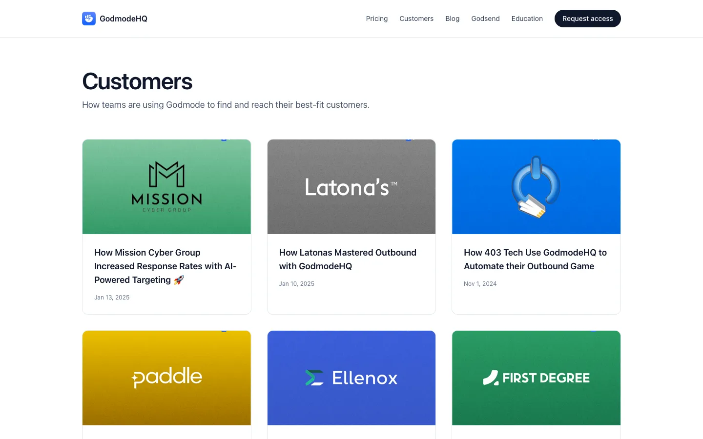 godmodehq.com - Customers Screenshot Preview