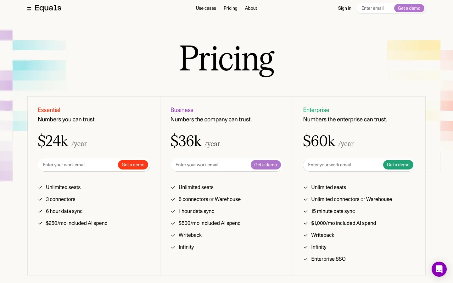 equals.com - Pricing Screenshot Preview
