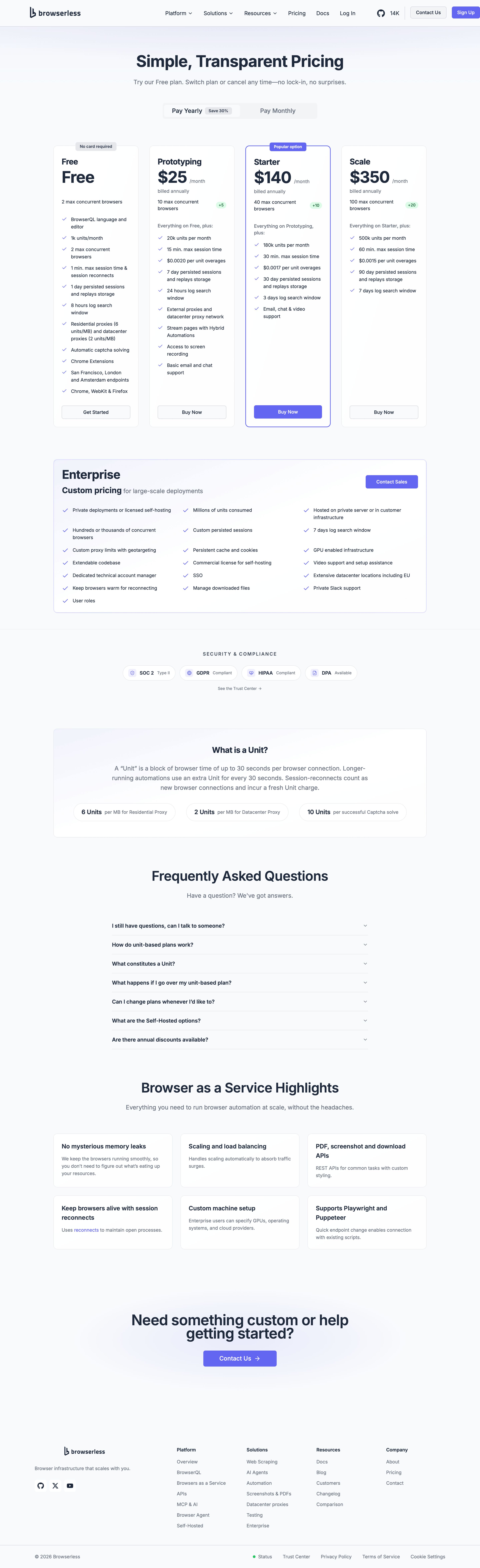 browserless.io - Browserless Pricing: Simple, Usage-Based Plans - Desktop - 2026-08-07T06:05:24.837Z Screenshot