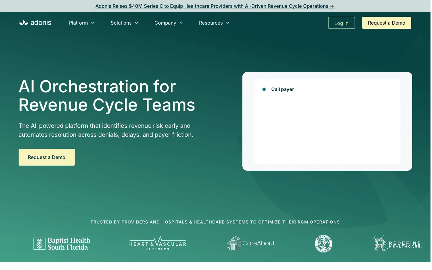 adonis.io - Landing Screenshot Preview