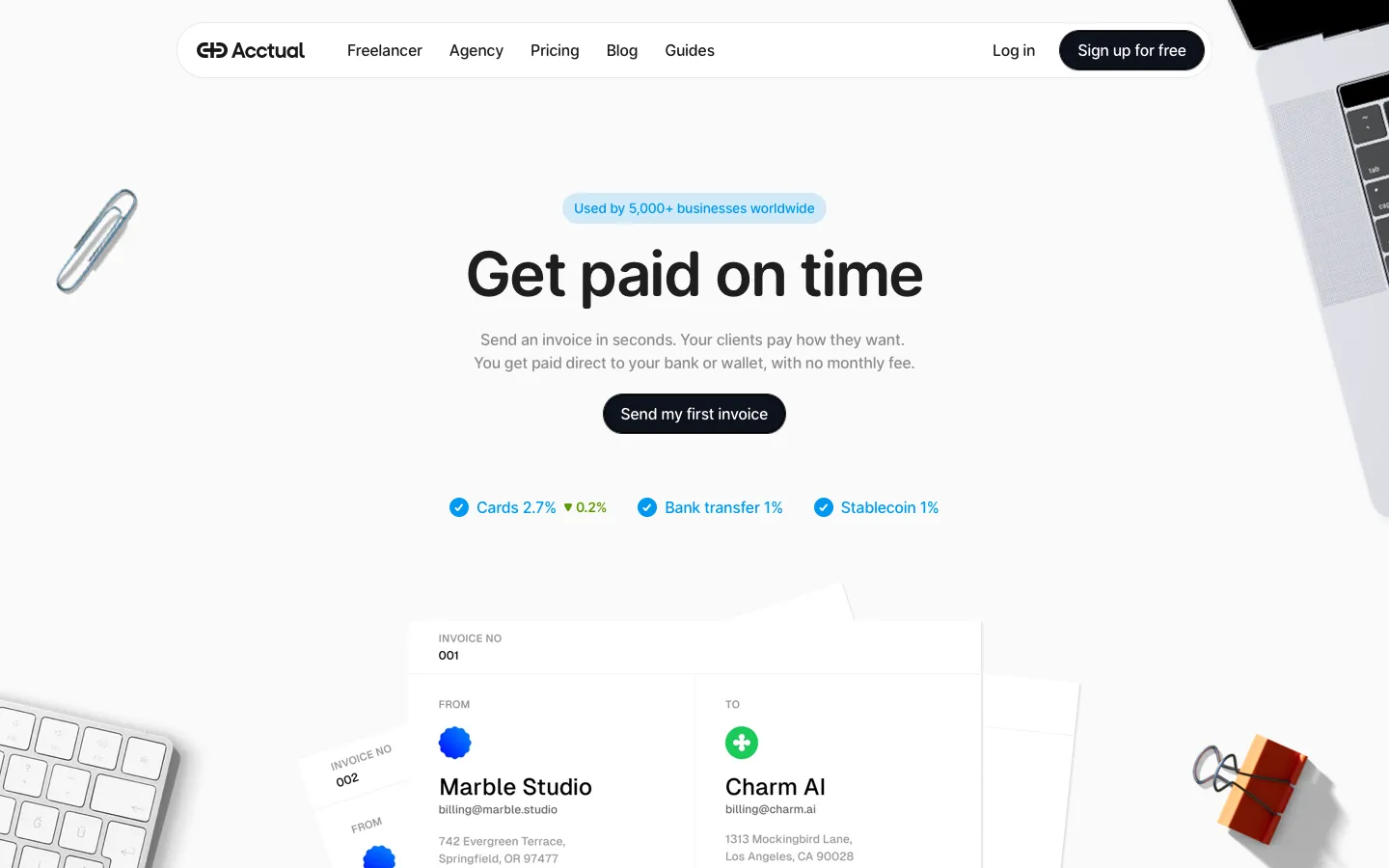 acctual.com - Landing Screenshot Preview