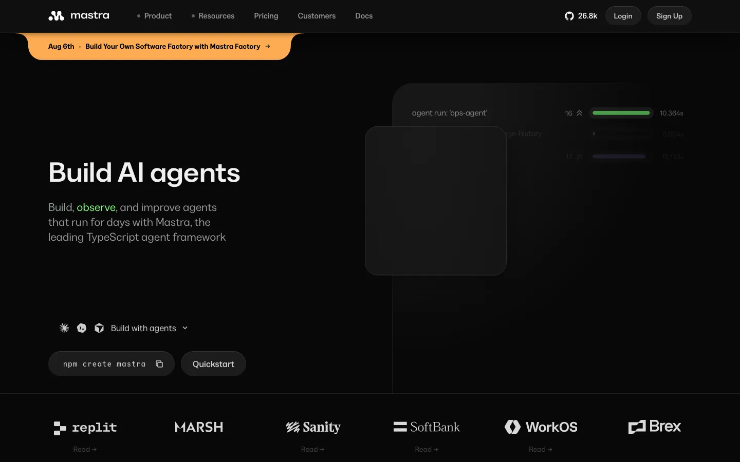 mastra.ai - Landing Screenshot Preview