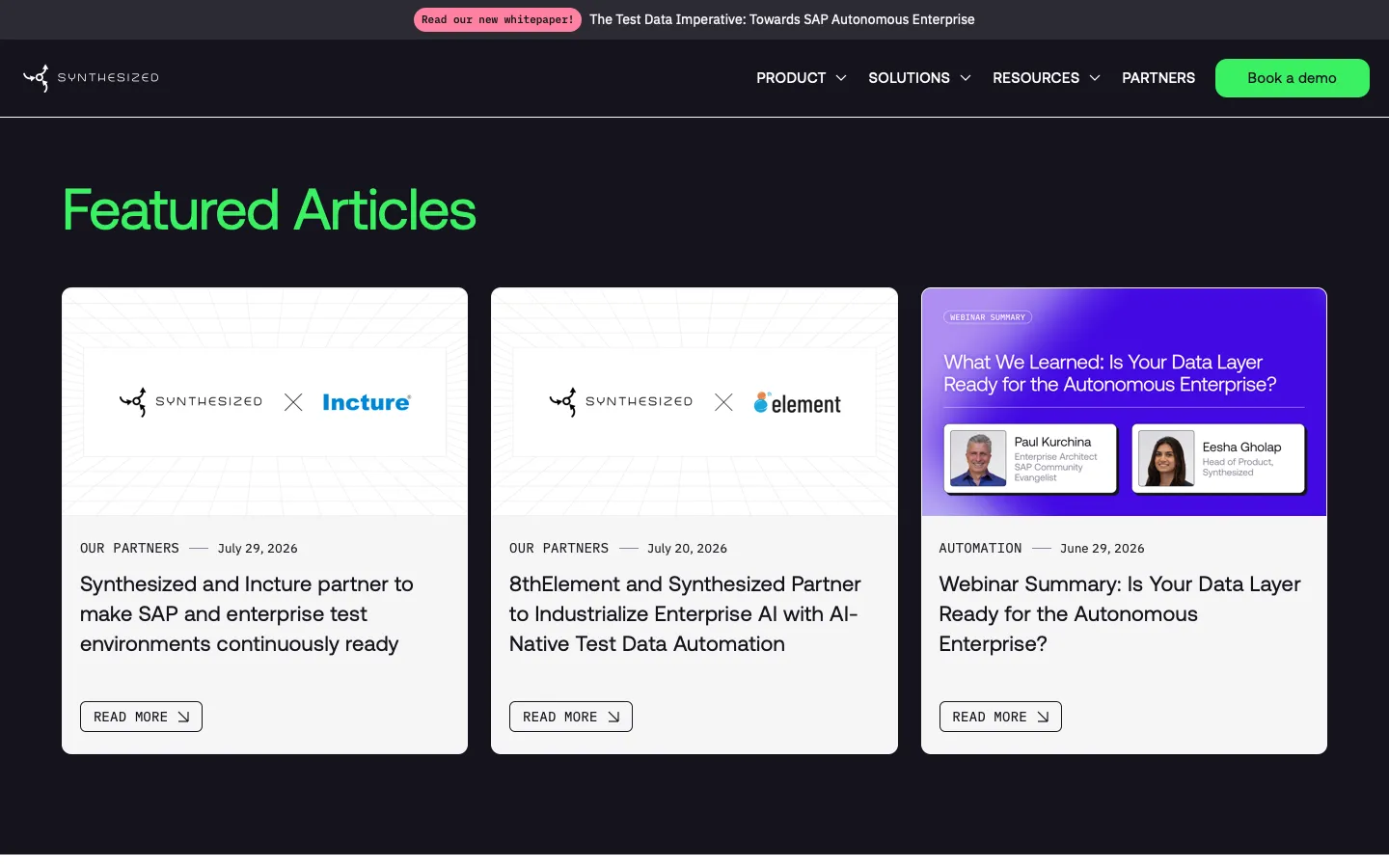 synthesized.io - Blog Screenshot Preview