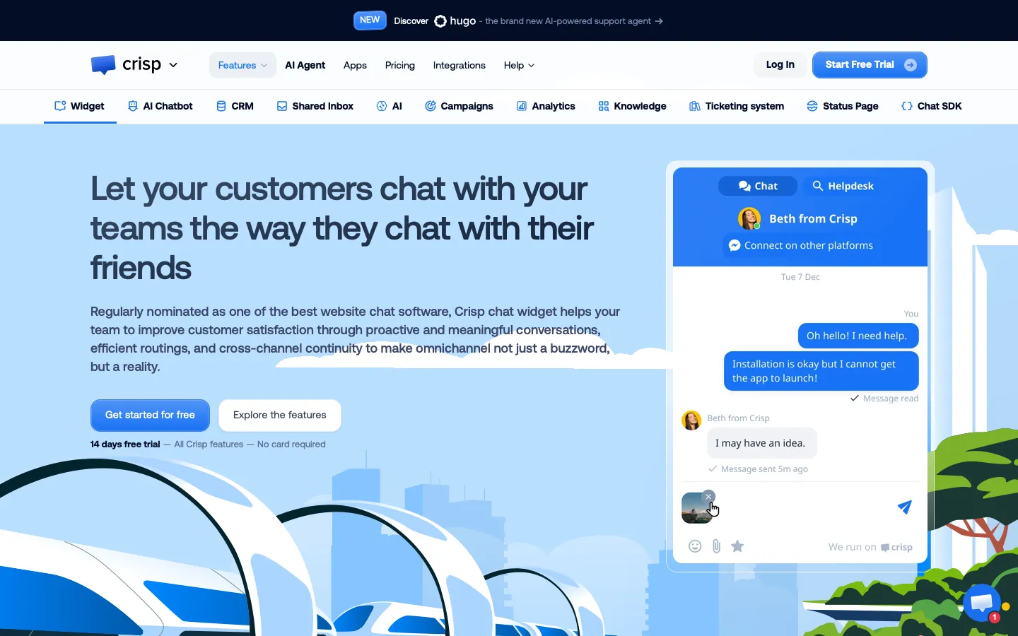 crisp.chat - Product Screenshot Preview