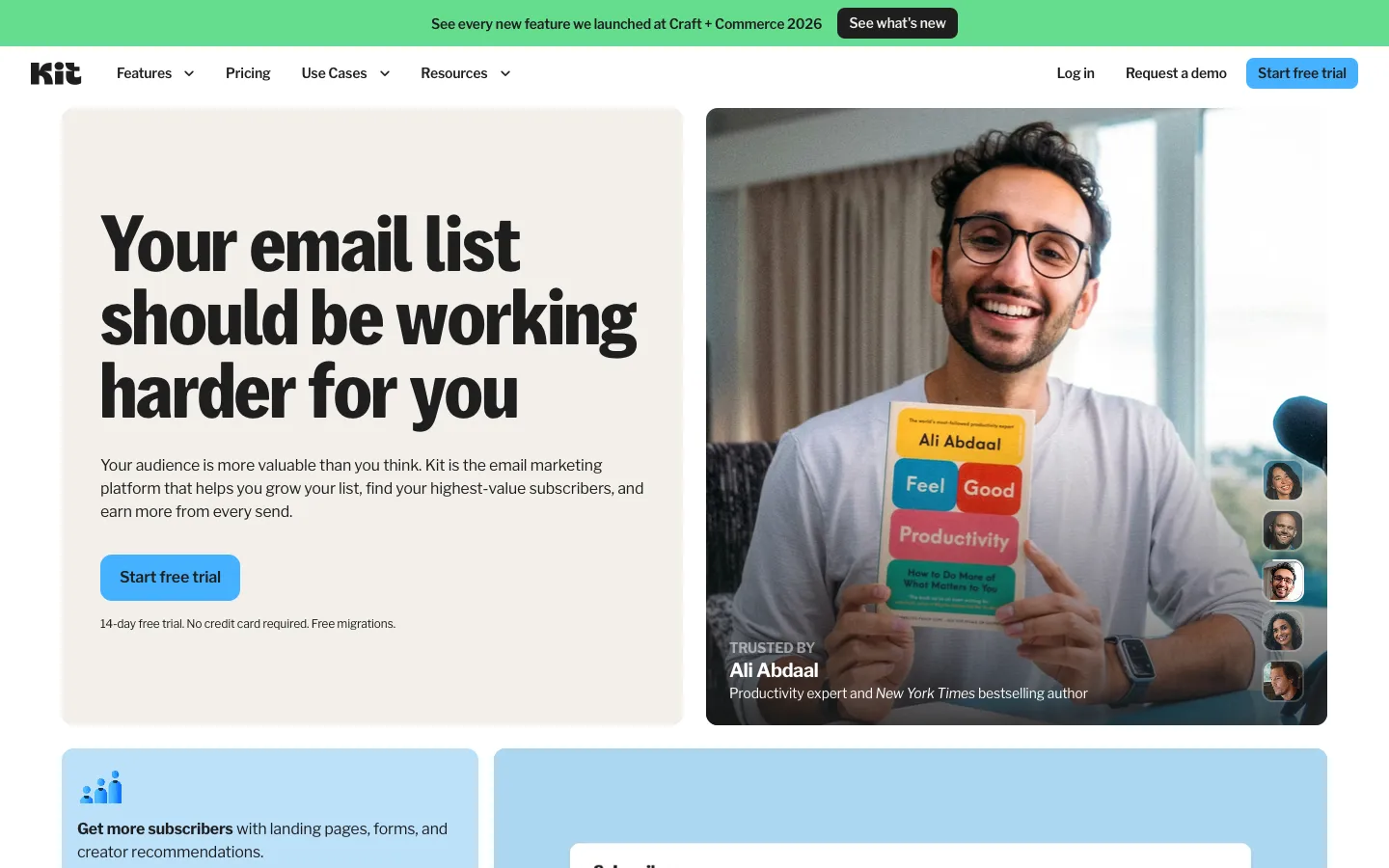 convertkit.com - Landing Screenshot Preview