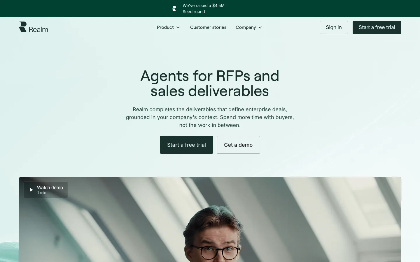 withrealm.com - Landing Screenshot Preview