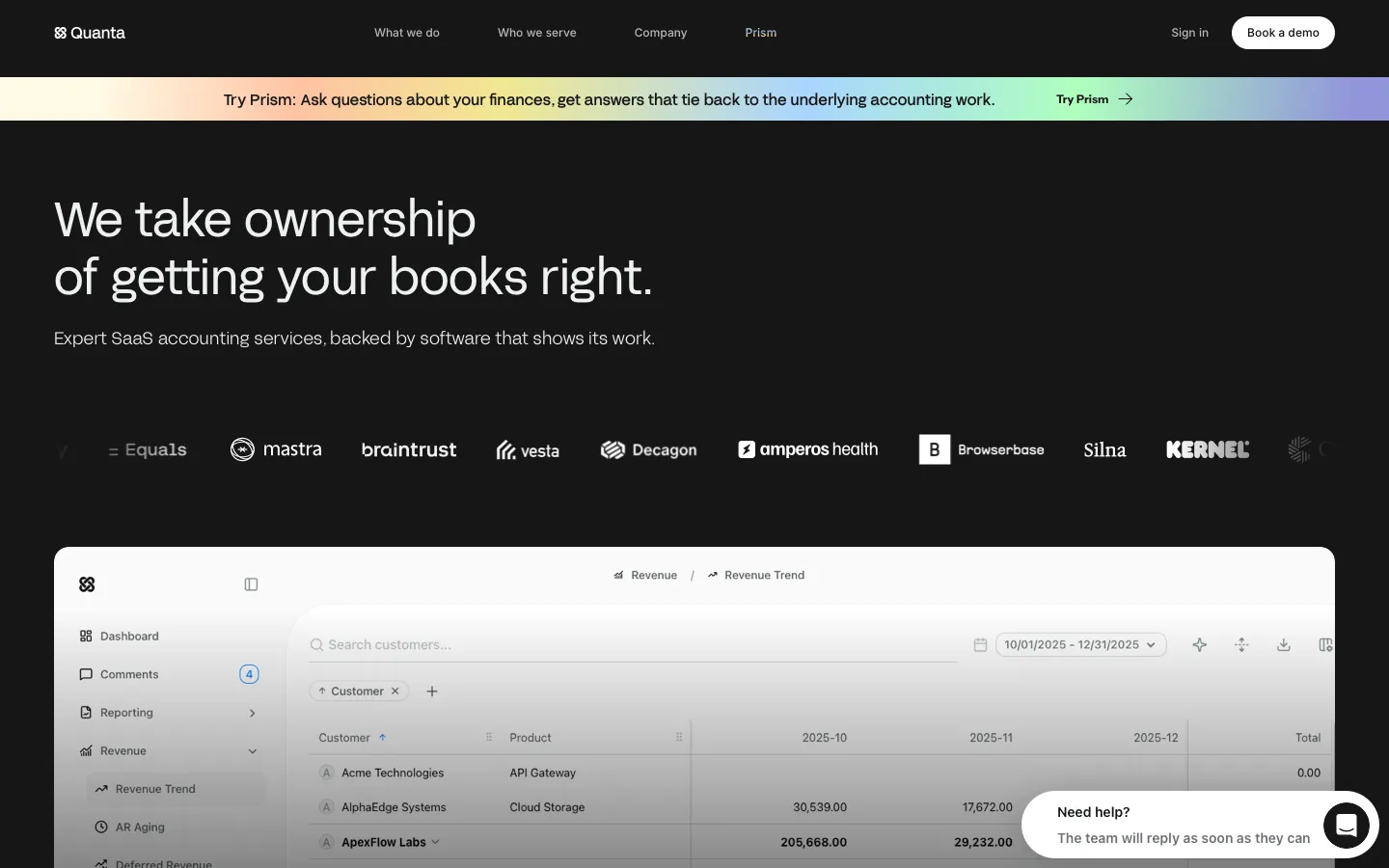 usequanta.com - Landing Screenshot Preview