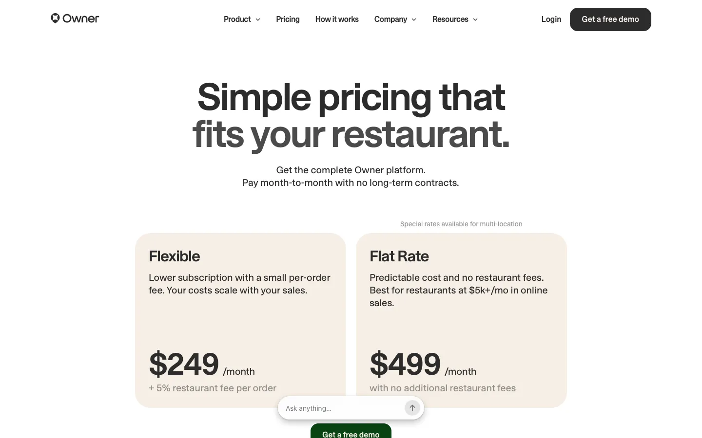 owner.com - Pricing Screenshot Preview