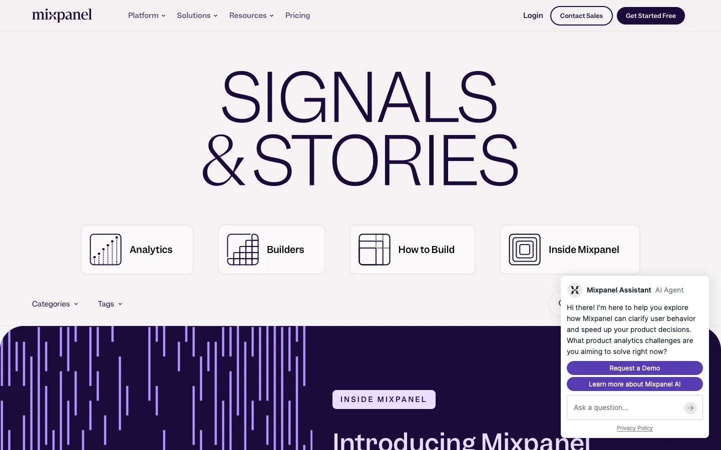 mixpanel.com - Press Screenshot Preview