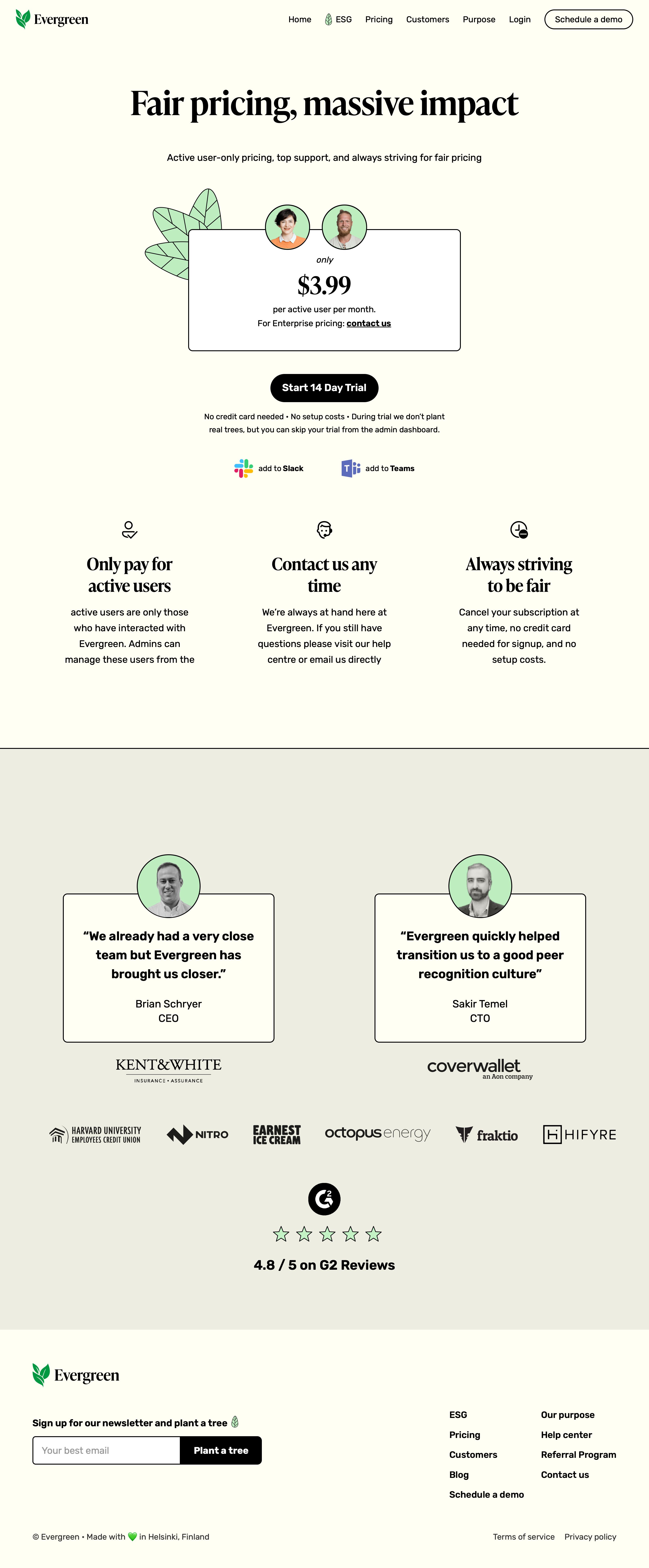 evergreen.so - Evergreen | Pricing - Desktop - Wed Jul 29 2026 10:26:27 GMT+0000 (Coordinated Universal Time) Screenshot