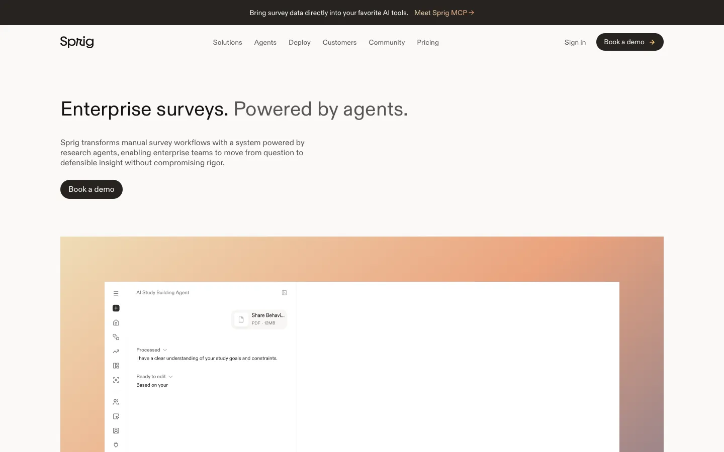 sprig.com - Landing Screenshot Preview