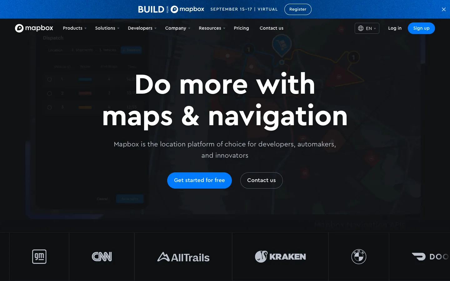 mapbox.com - Landing Screenshot Preview