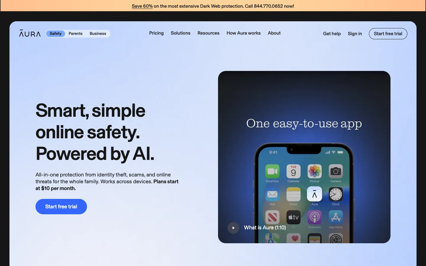 aura.com - Landing Screenshot Preview
