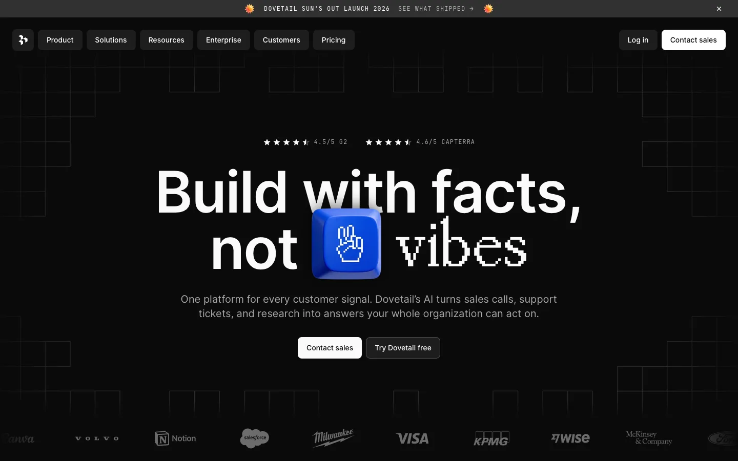 dovetailapp.com - Landing Screenshot Preview