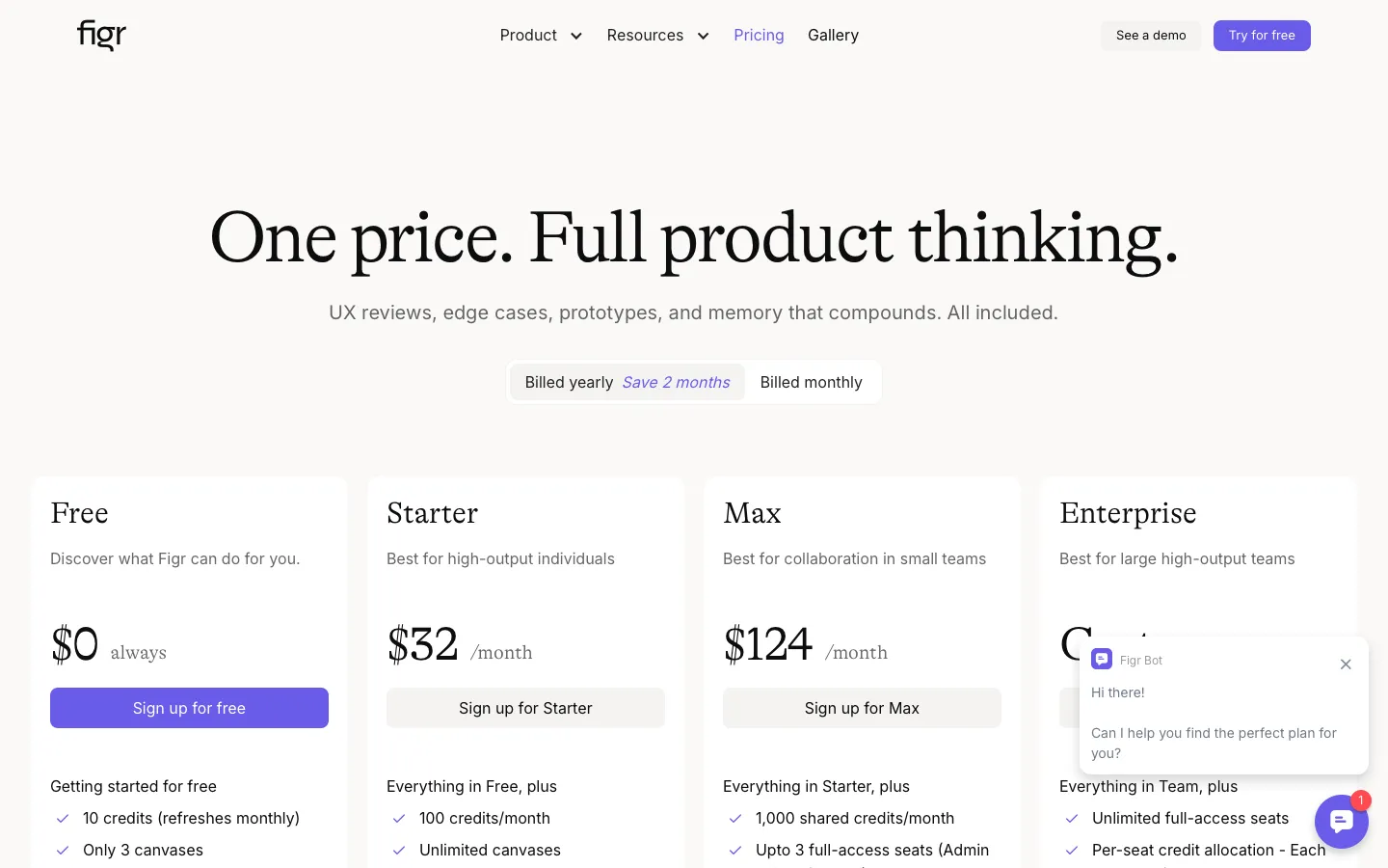 figr.design - Pricing Screenshot Preview