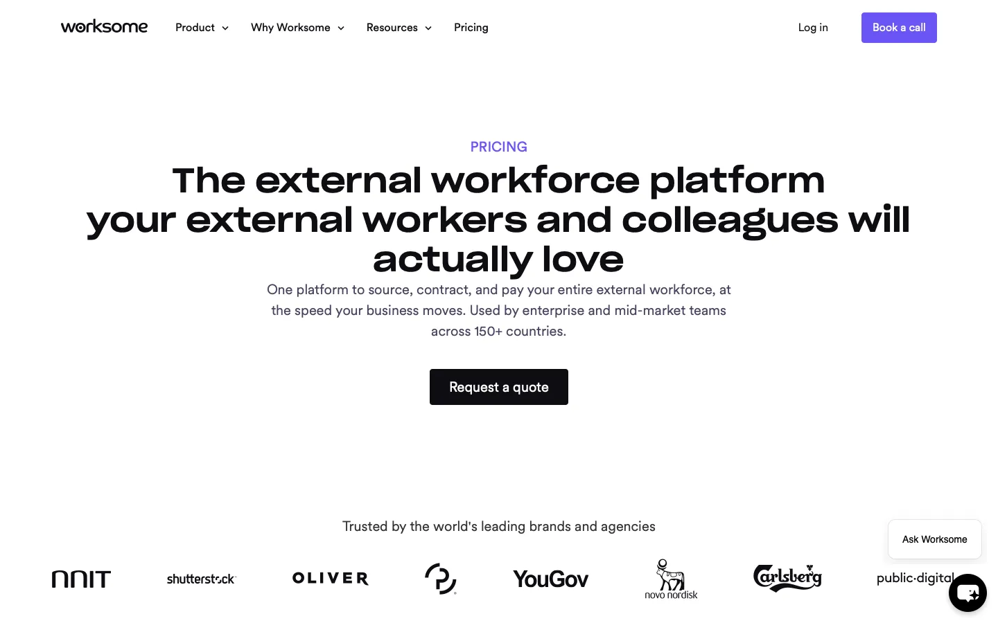worksome.com - Pricing Screenshot Preview