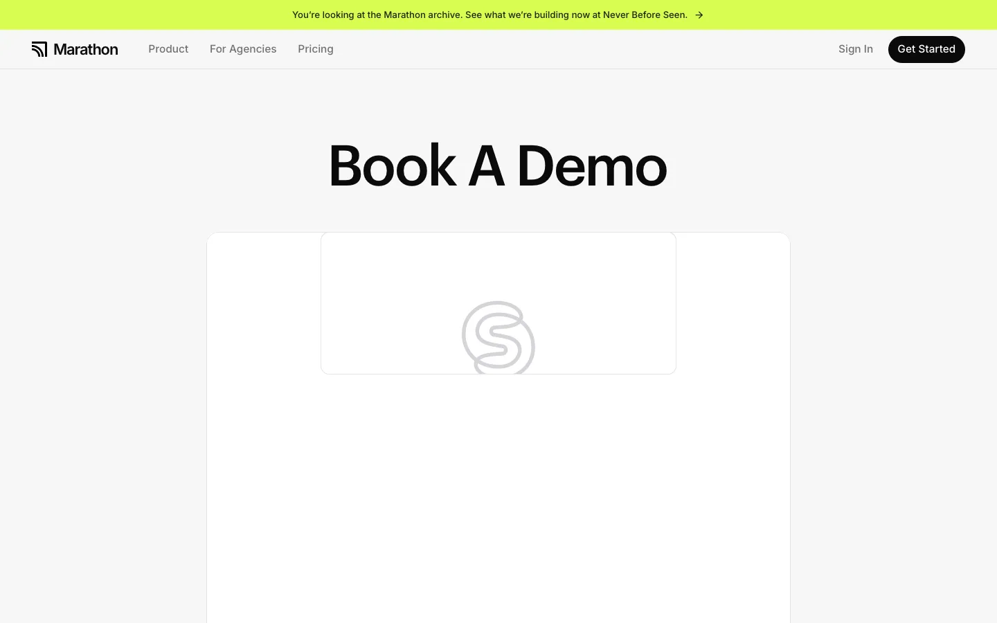 onmarathon.com - Book a demo Screenshot Preview