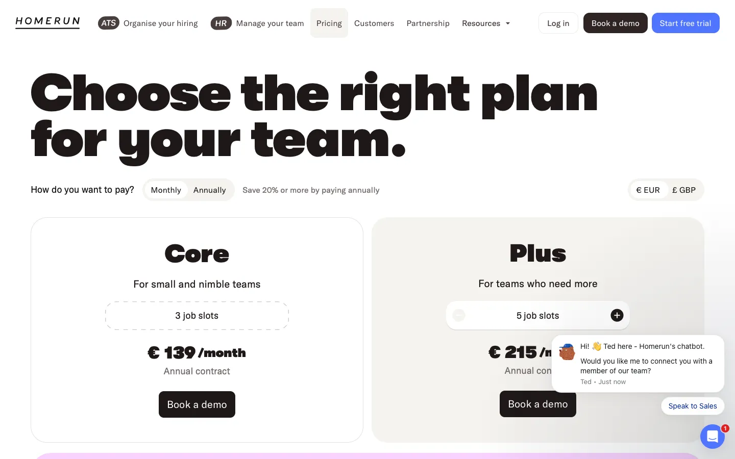 homerun.co - Pricing Screenshot Preview