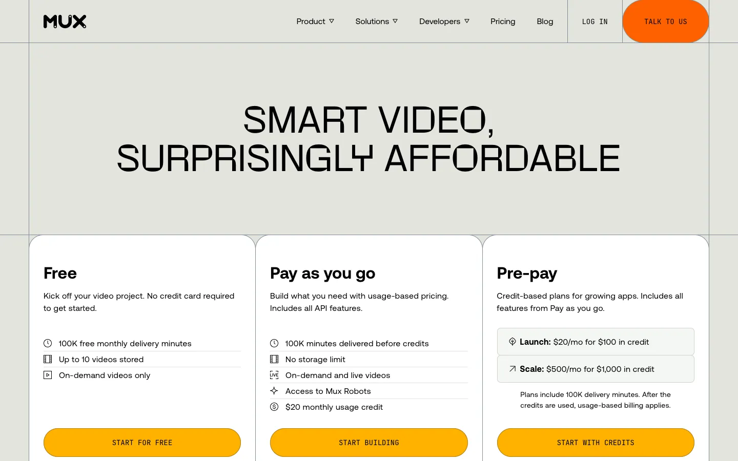 mux.com - Pricing Screenshot Preview