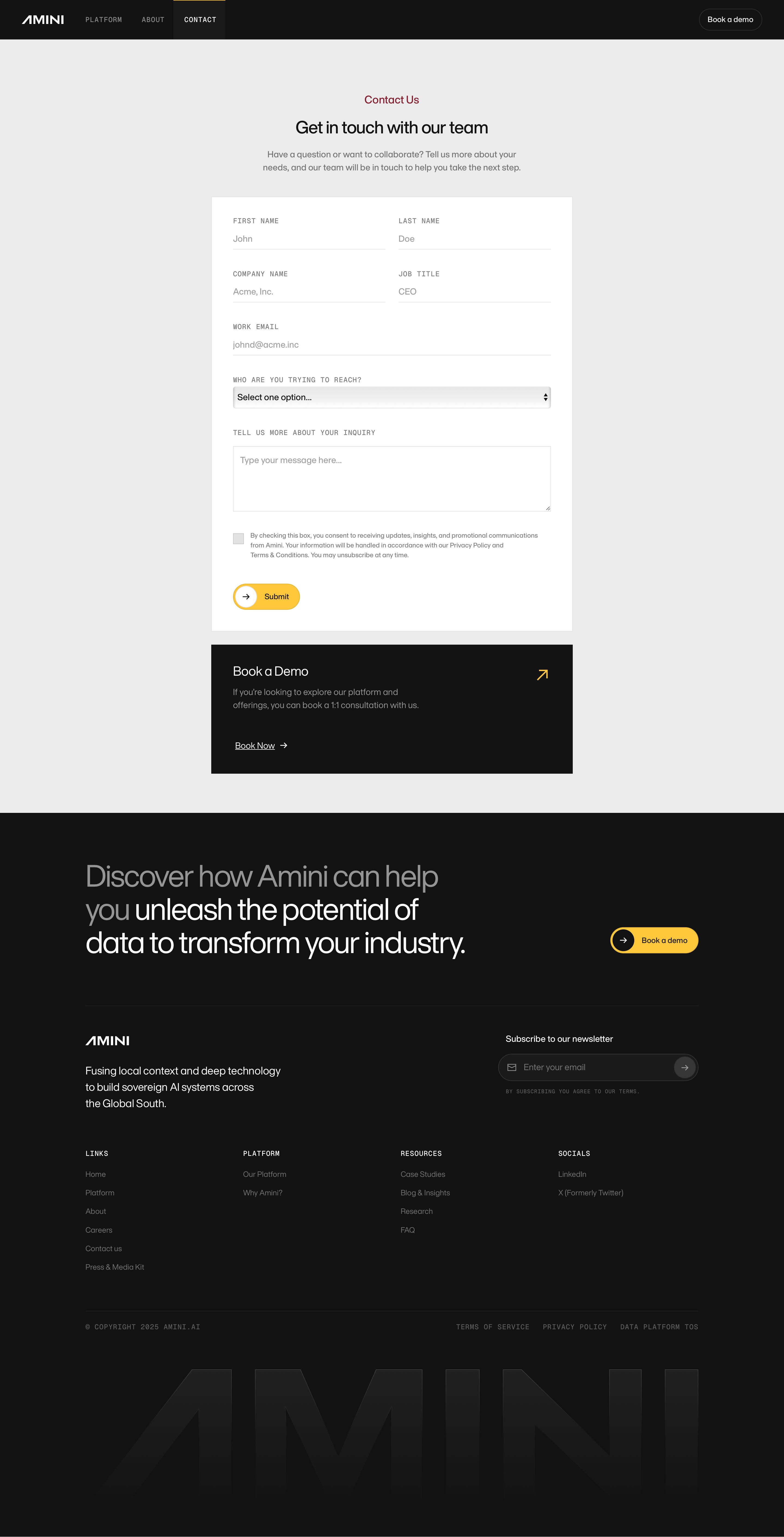 amini.ai - Amini AI — Contact - Desktop - Wed Jul 29 2026 02:59:40 GMT+0000 (Coordinated Universal Time) Screenshot