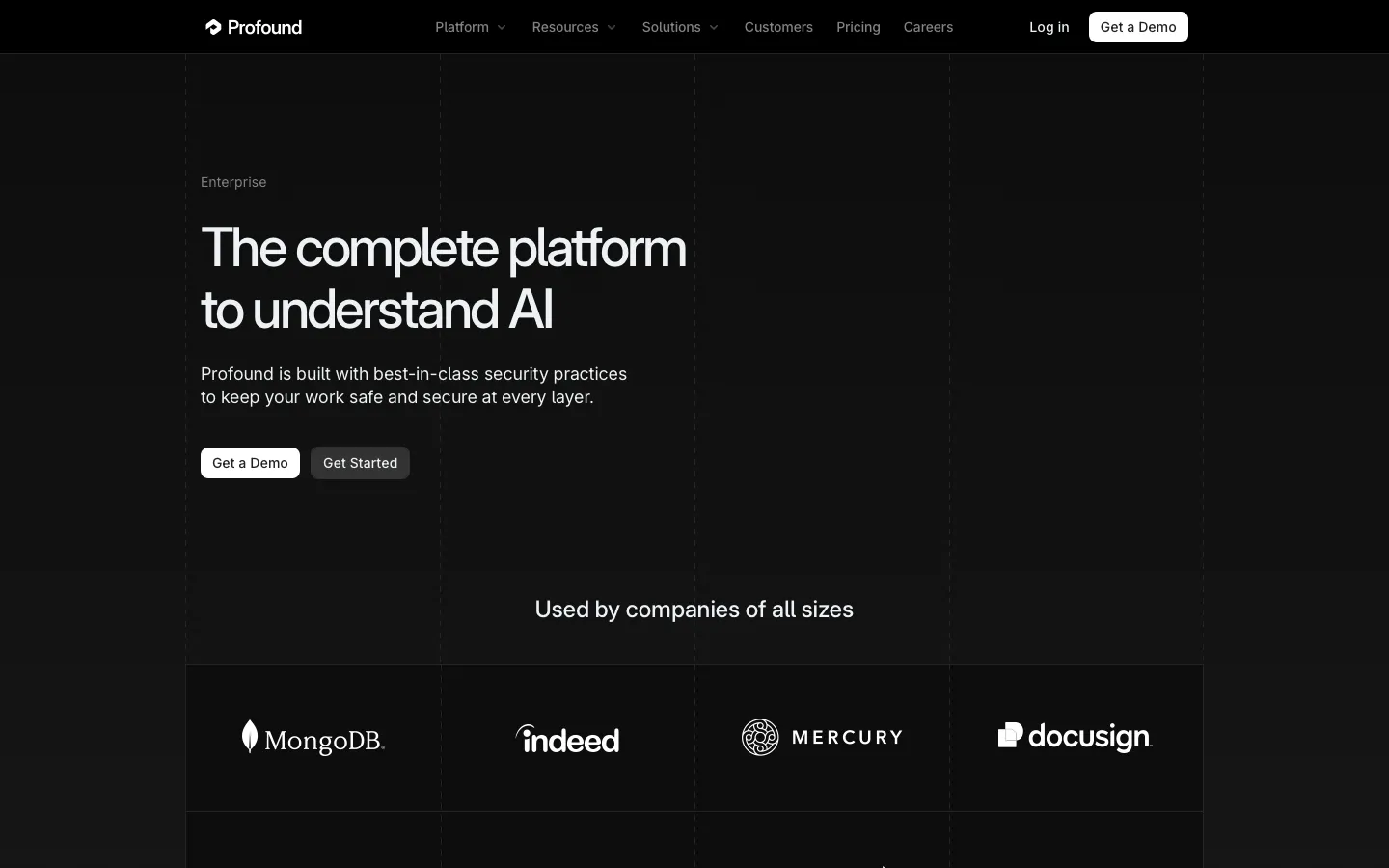 tryprofound.com - Enterprise Screenshot Preview