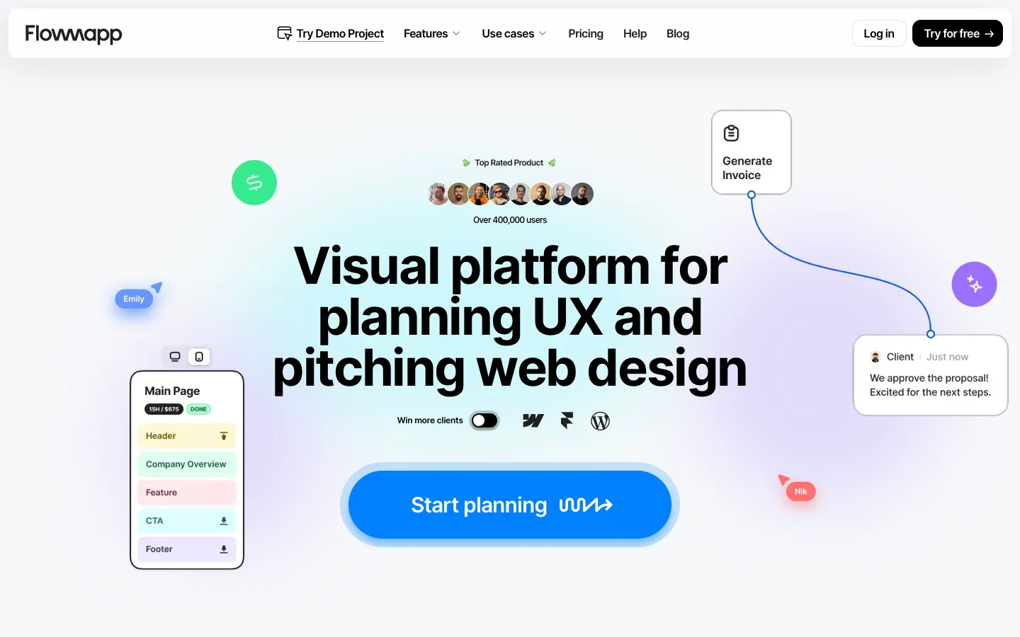 flowmapp.com - Landing Screenshot Preview