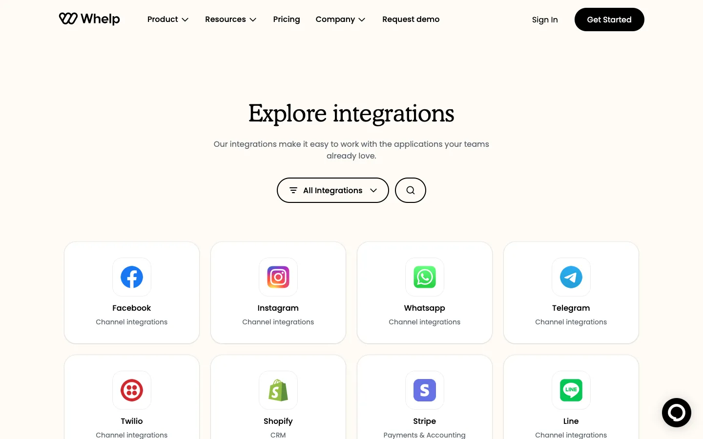 whelp.co - Integrations Screenshot Preview