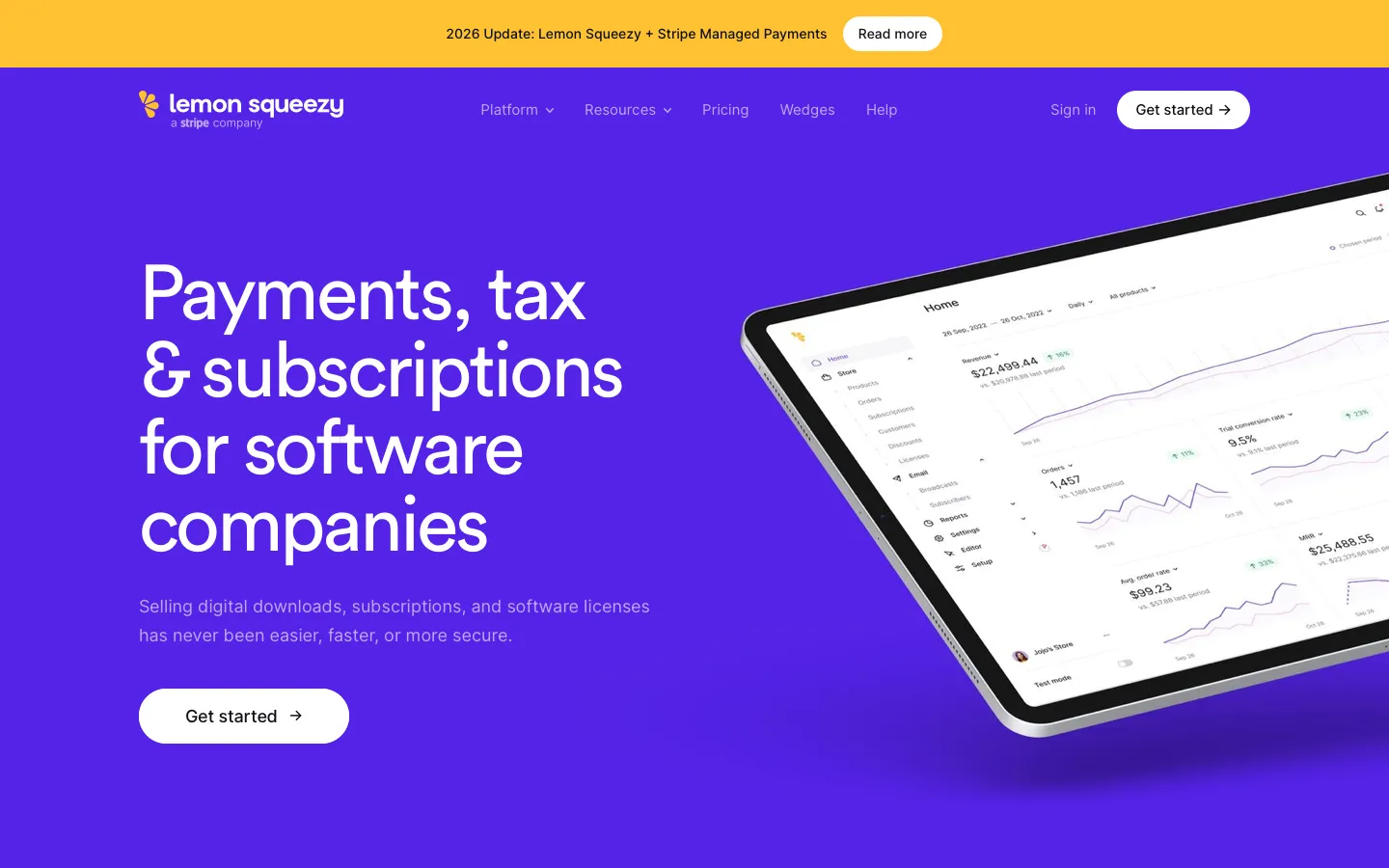lemonsqueezy.com - Landing Screenshot Preview
