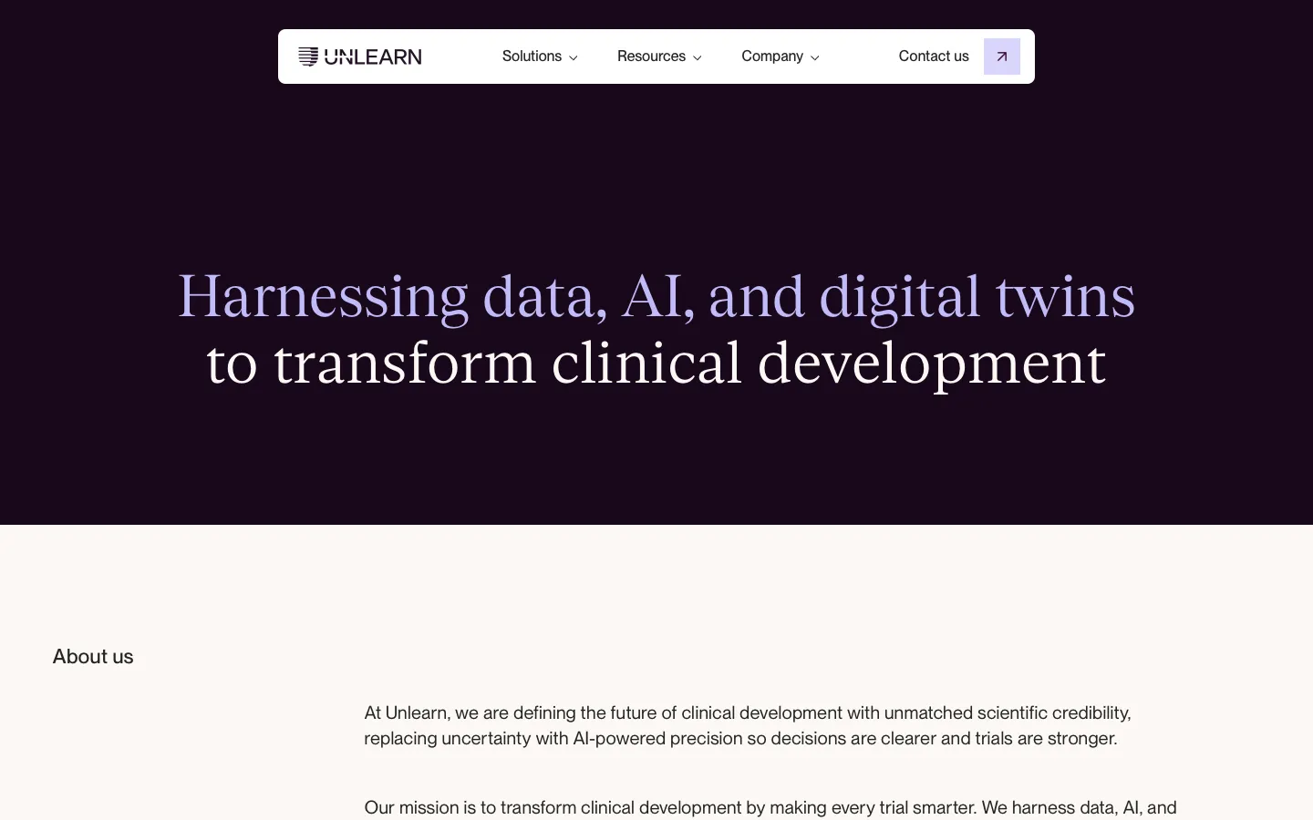 unlearn.ai - About Screenshot Preview