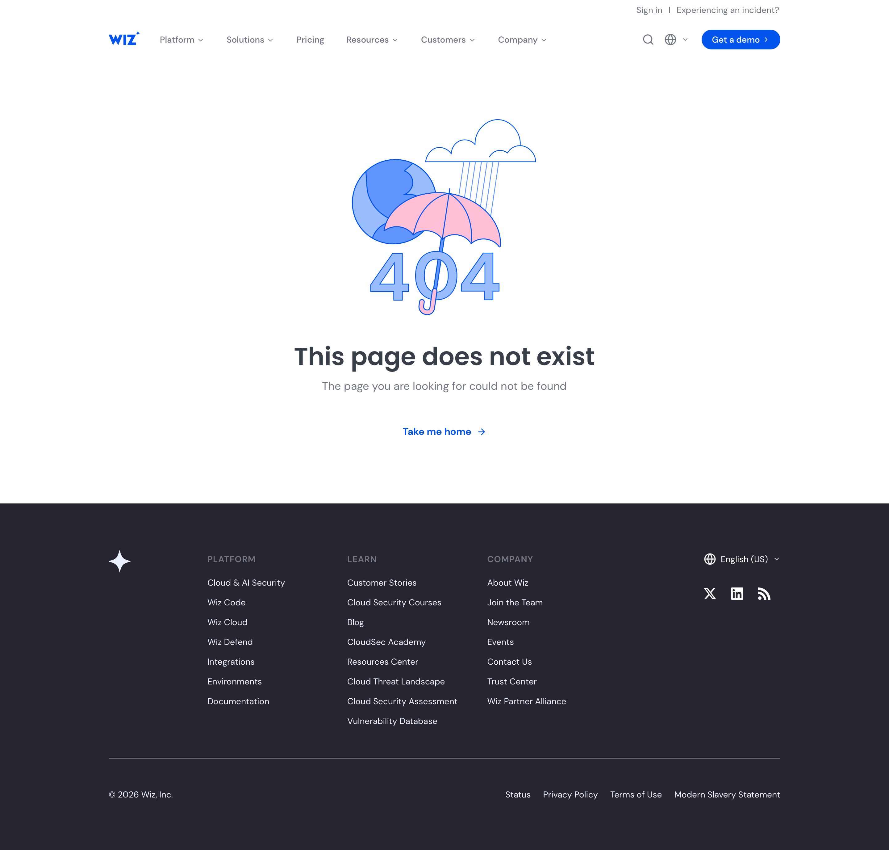 wiz.io - Page not found | Wiz - Desktop Screenshot