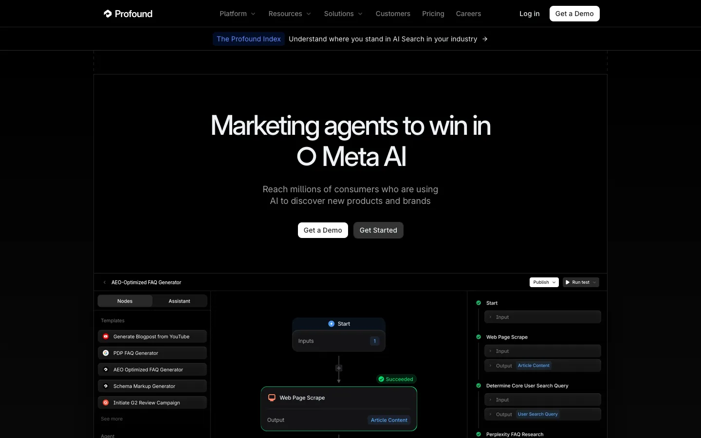 tryprofound.com - Landing Screenshot Preview