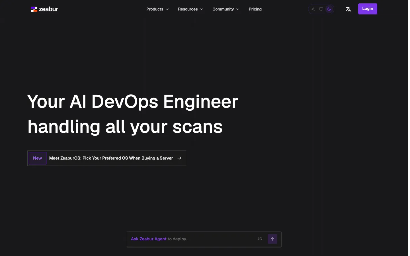 zeabur.com - Landing Screenshot Preview