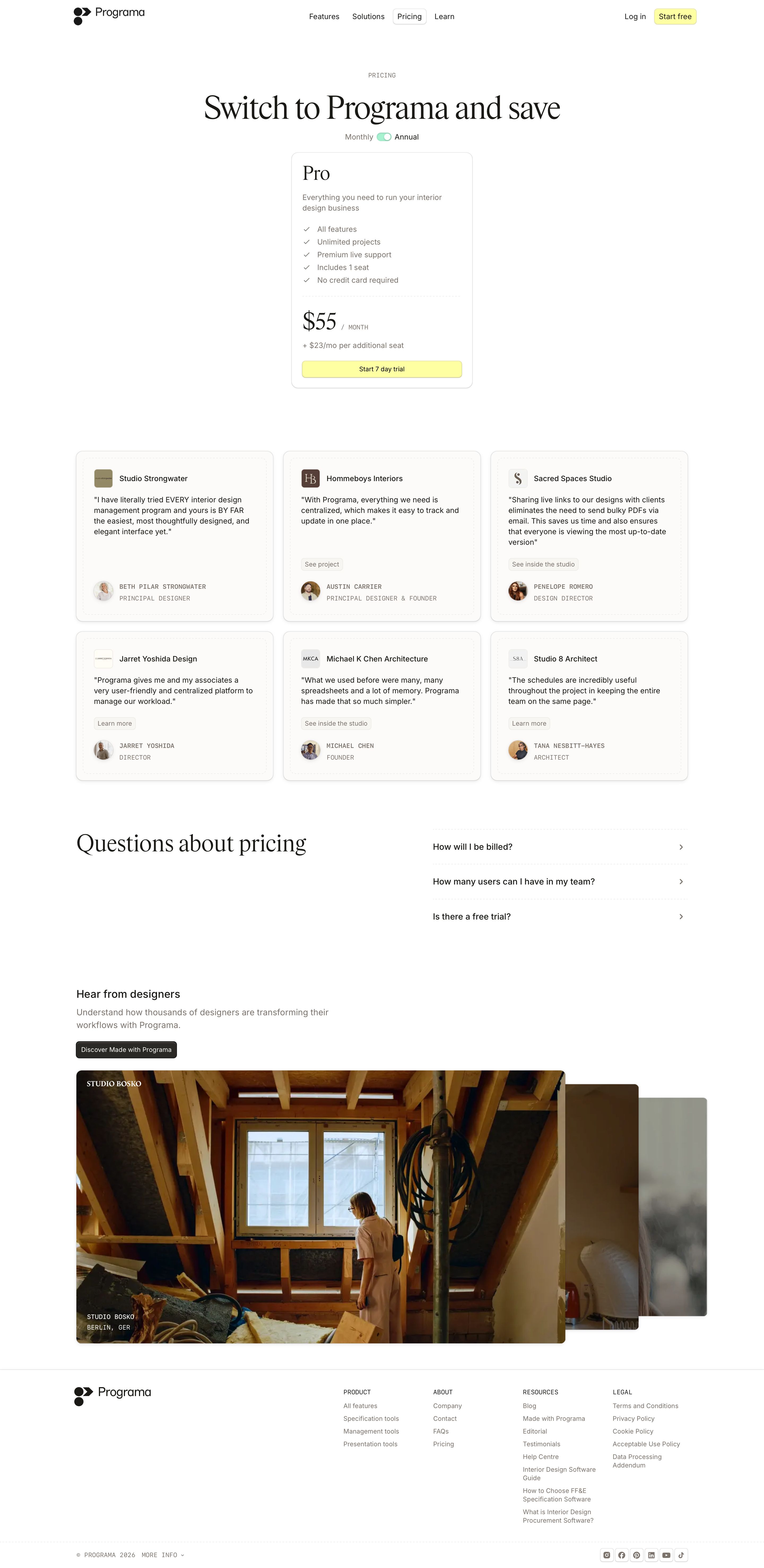 programa.design - Pricing | Programa - Desktop - Fri Jul 31 2026 04:12:22 GMT+0000 (Coordinated Universal Time) Screenshot