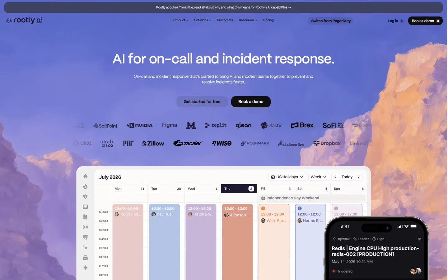 rootly.com - Landing Screenshot Preview