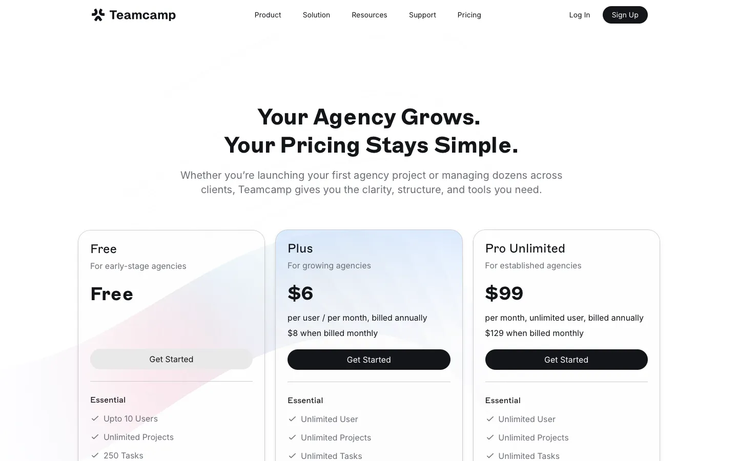 teamcamp.app - Pricing Screenshot Preview
