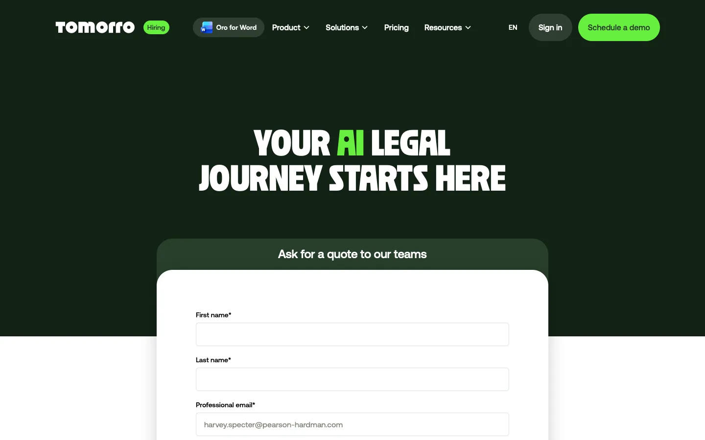 gotomorro.com - Pricing Screenshot Preview