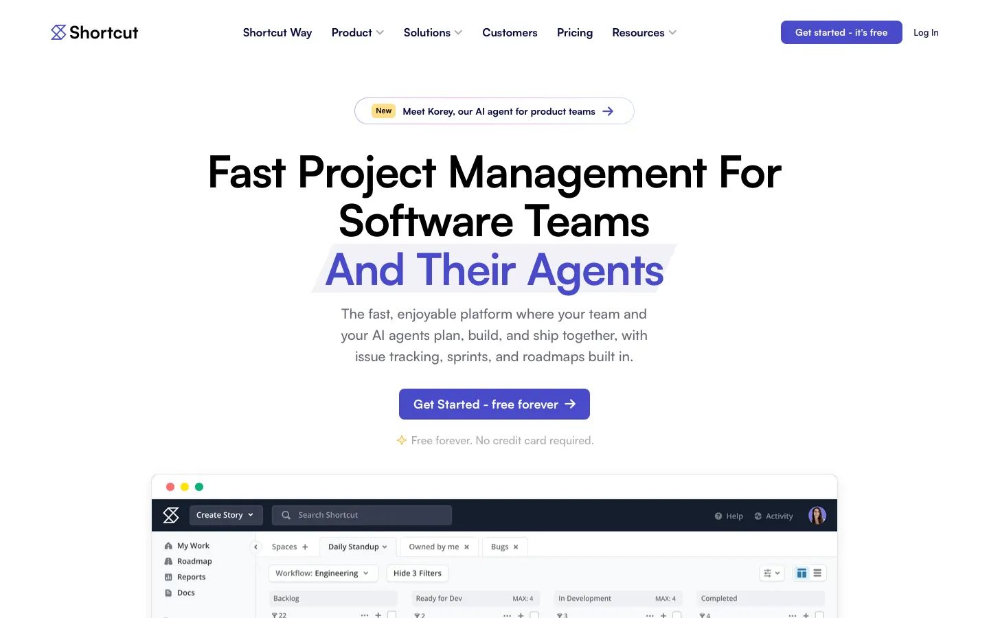 shortcut.com - Landing Screenshot Preview