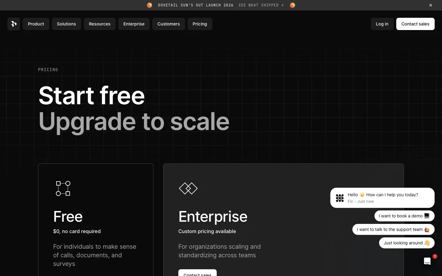 dovetailapp.com - Pricing Screenshot Preview