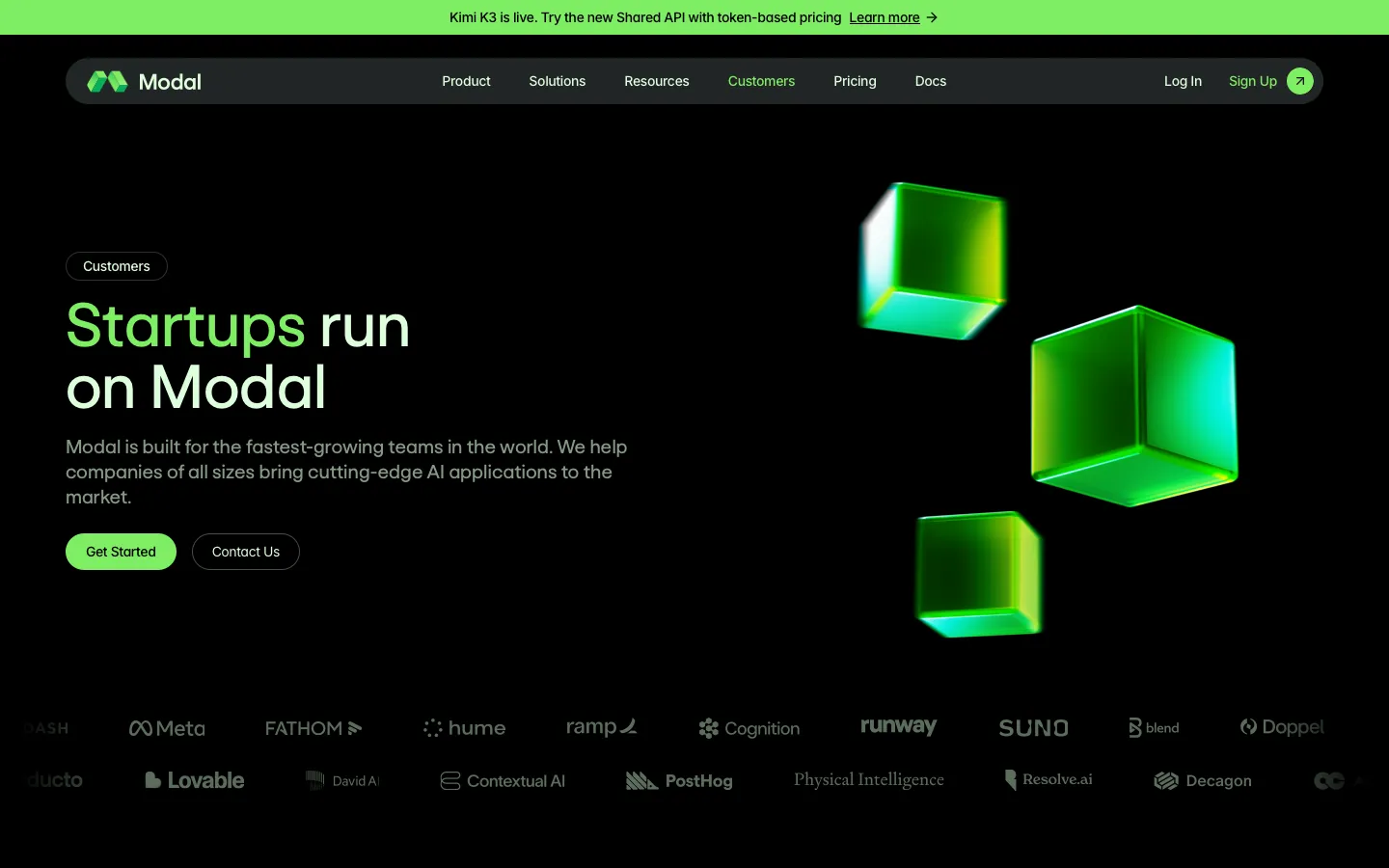 modal.com - Customers Screenshot Preview